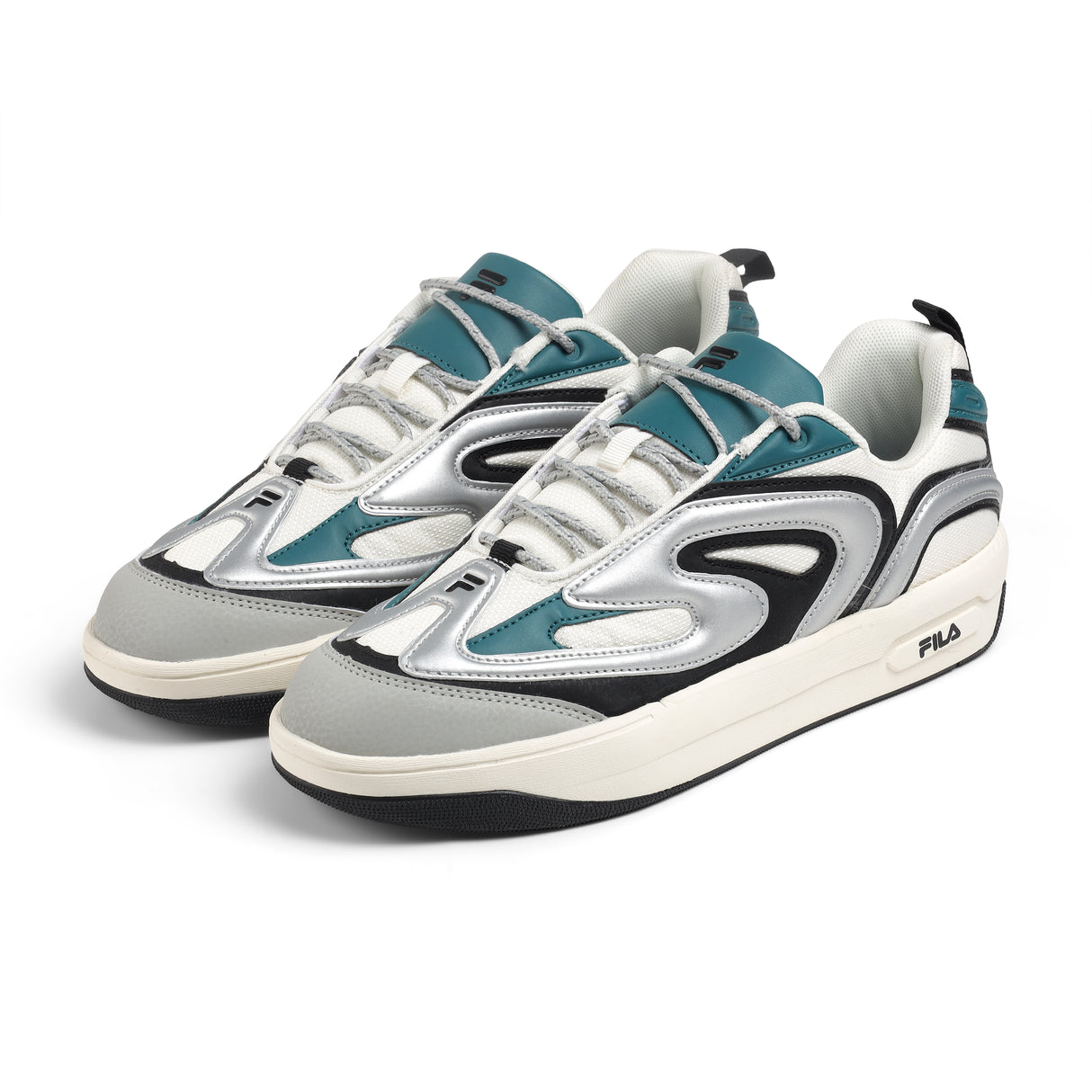 Fila Men White-Teal Dazer Shoes