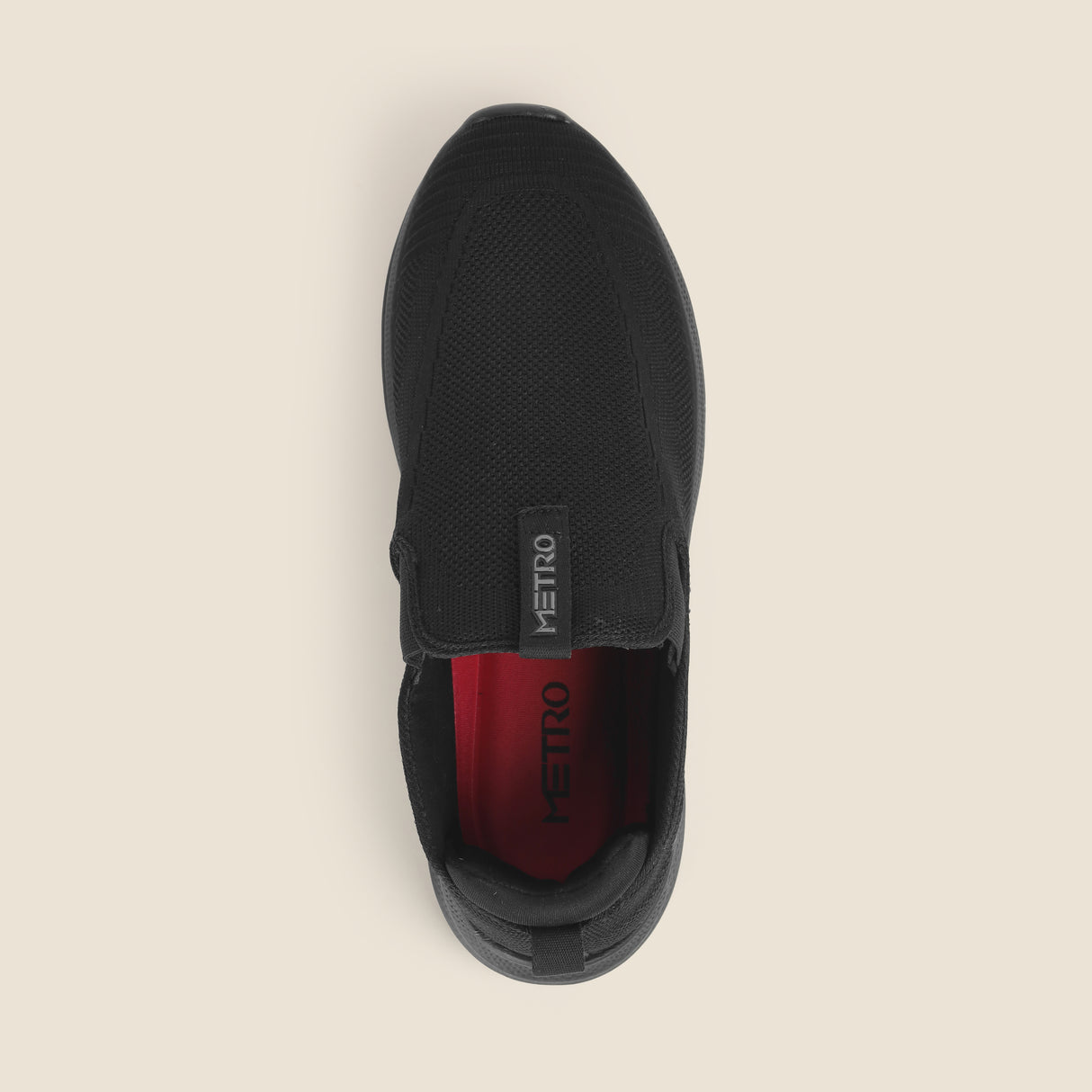 Metro Men Black Sports Walking Shoes