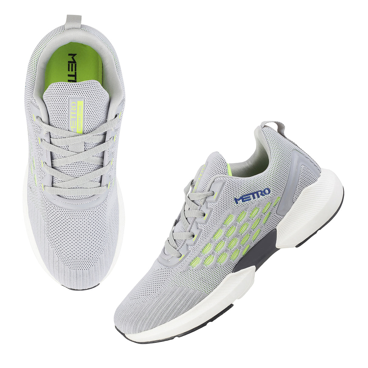 Metro Men Grey Sports Walking Shoes