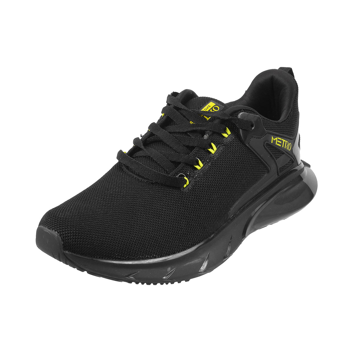 Metro Men Black Sports Walking Shoes