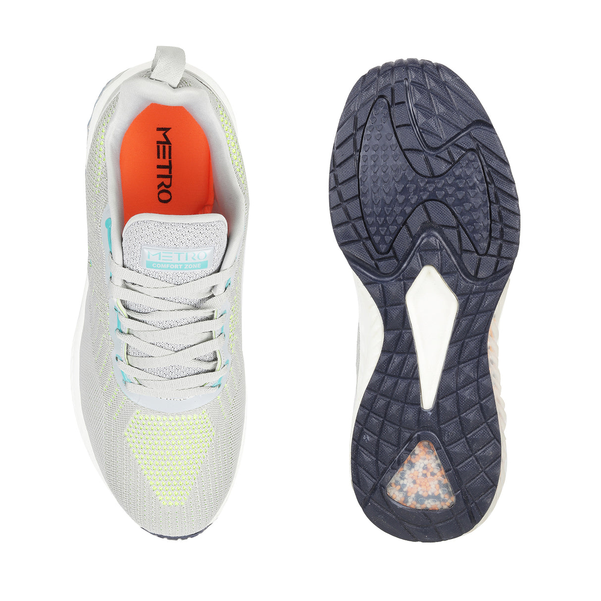 Metro Men Grey Sports Walking Shoes