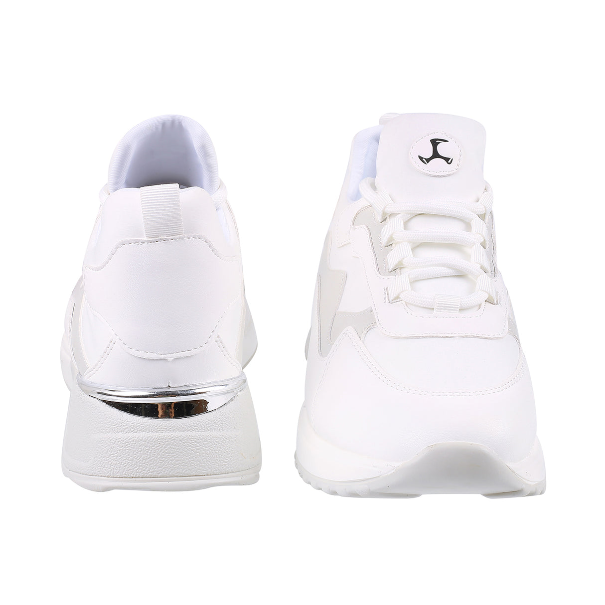 Mochi Women White Sports Walking Shoes