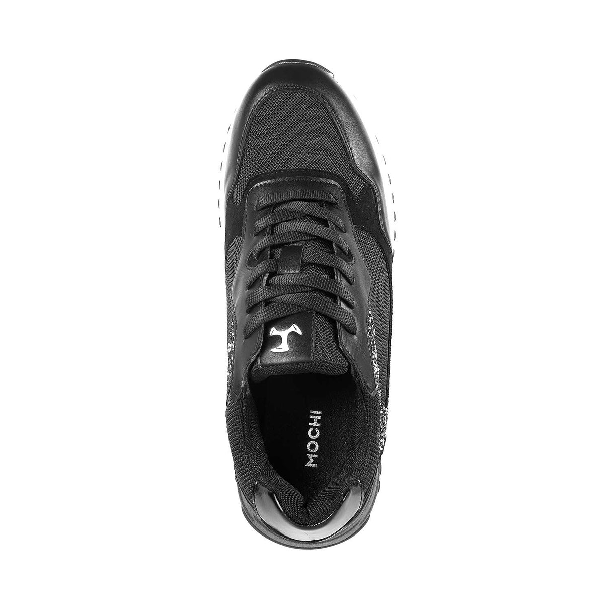 Mochi Women Black Sports Walking Shoes