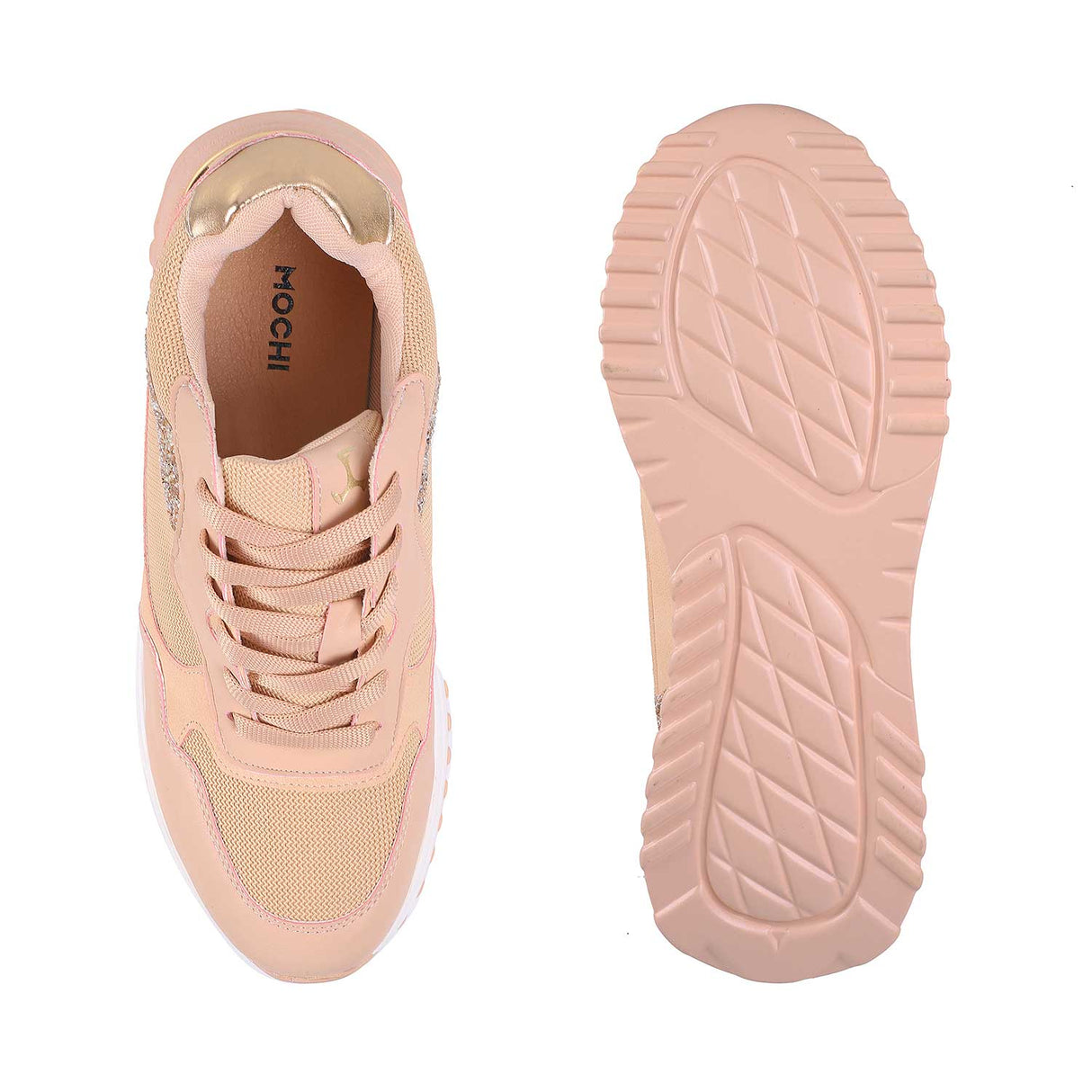 Mochi Women Pink Sports Walking Shoes