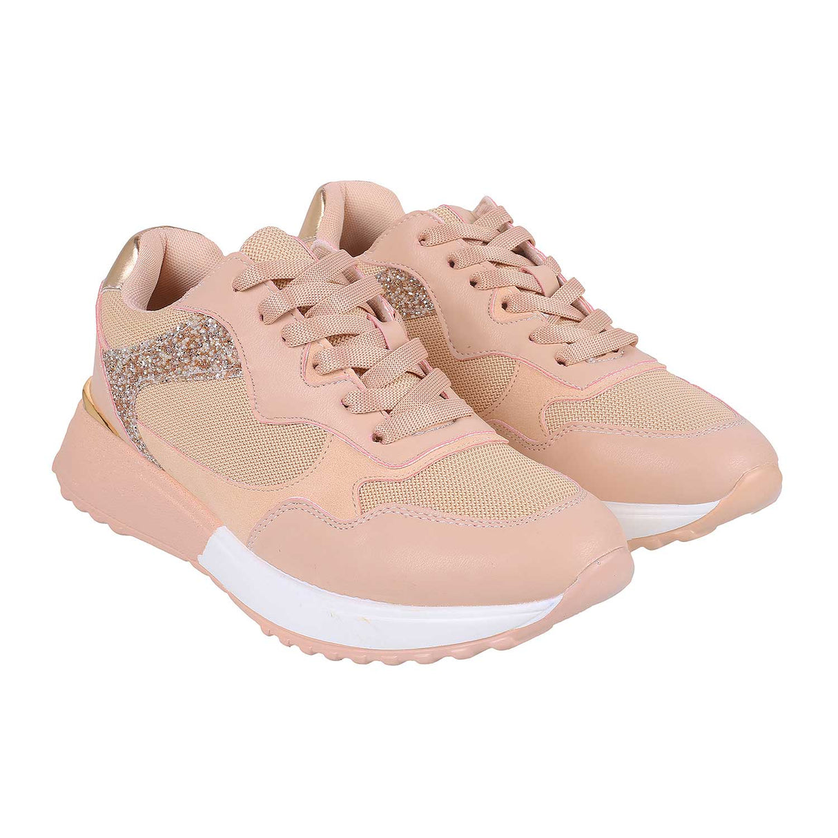 Mochi Women Pink Sports Walking Shoes