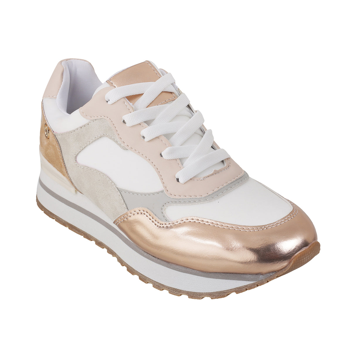 Metro Women Beige Sports Walking Shoes