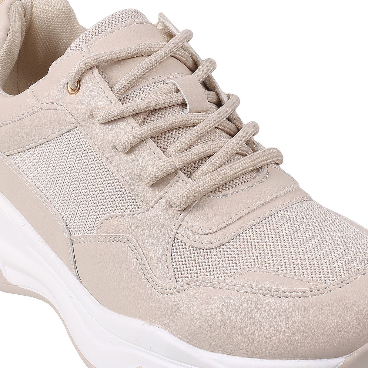 Metro Women Beige Sports Walking Shoes