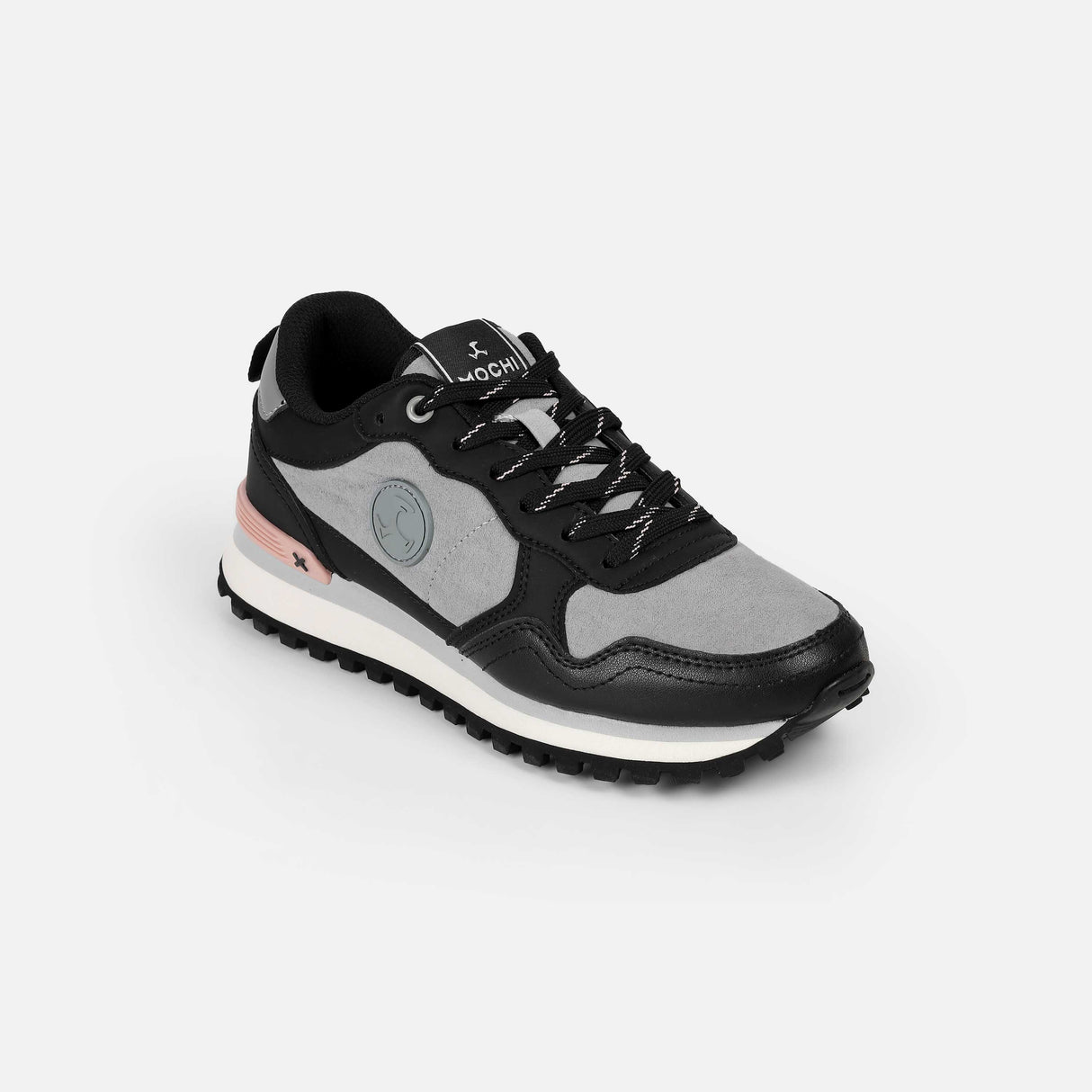 Mochi Women Black Sports Walking Shoes