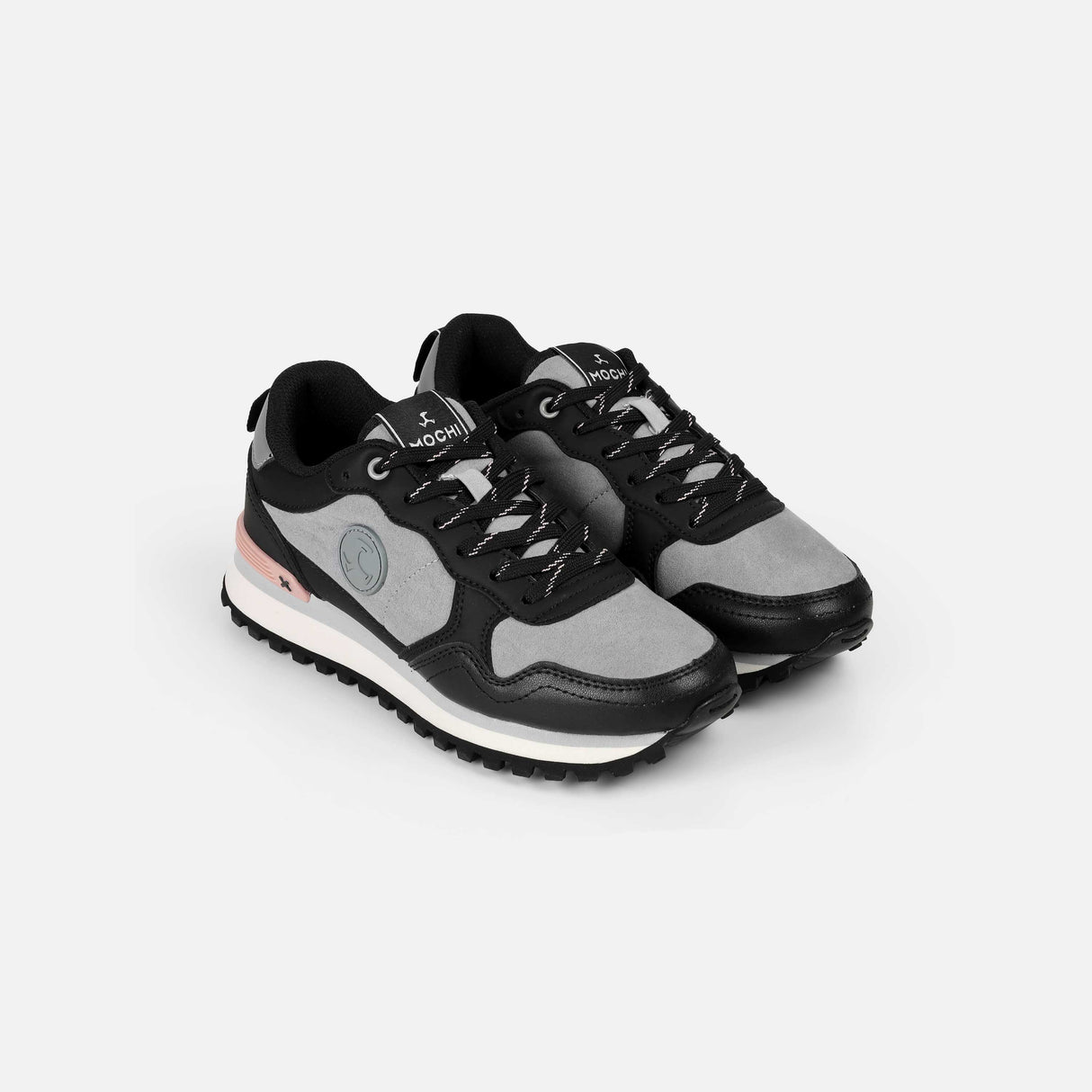 Mochi Women Black Sports Walking Shoes