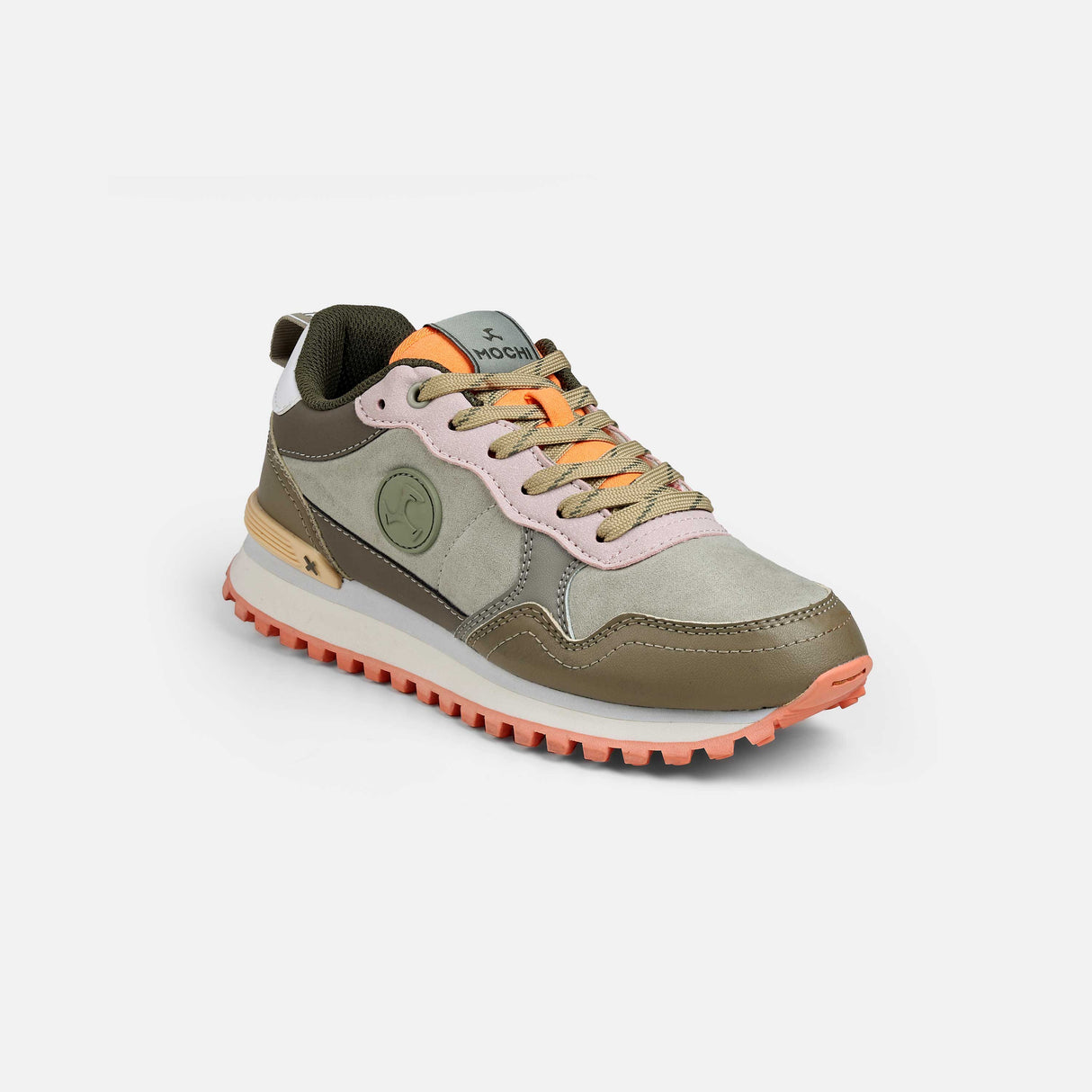 Mochi Women Green Sports Walking Shoes