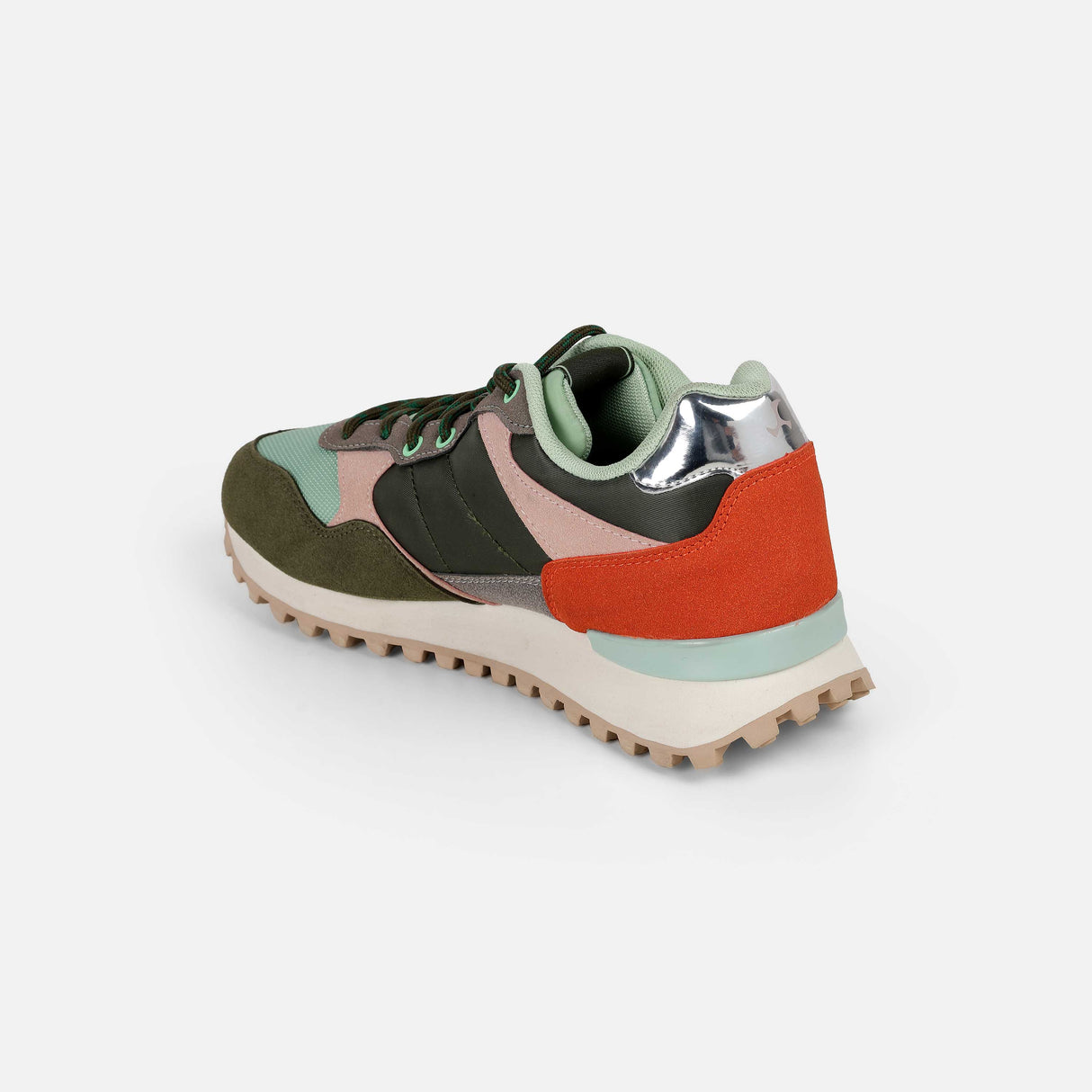 Mochi Women Green Sports Walking Shoes