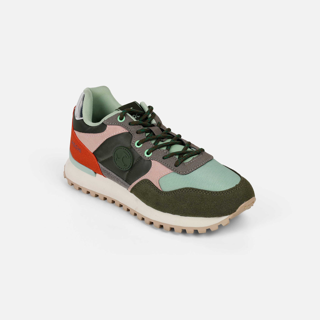 Mochi Women Green Sports Walking Shoes