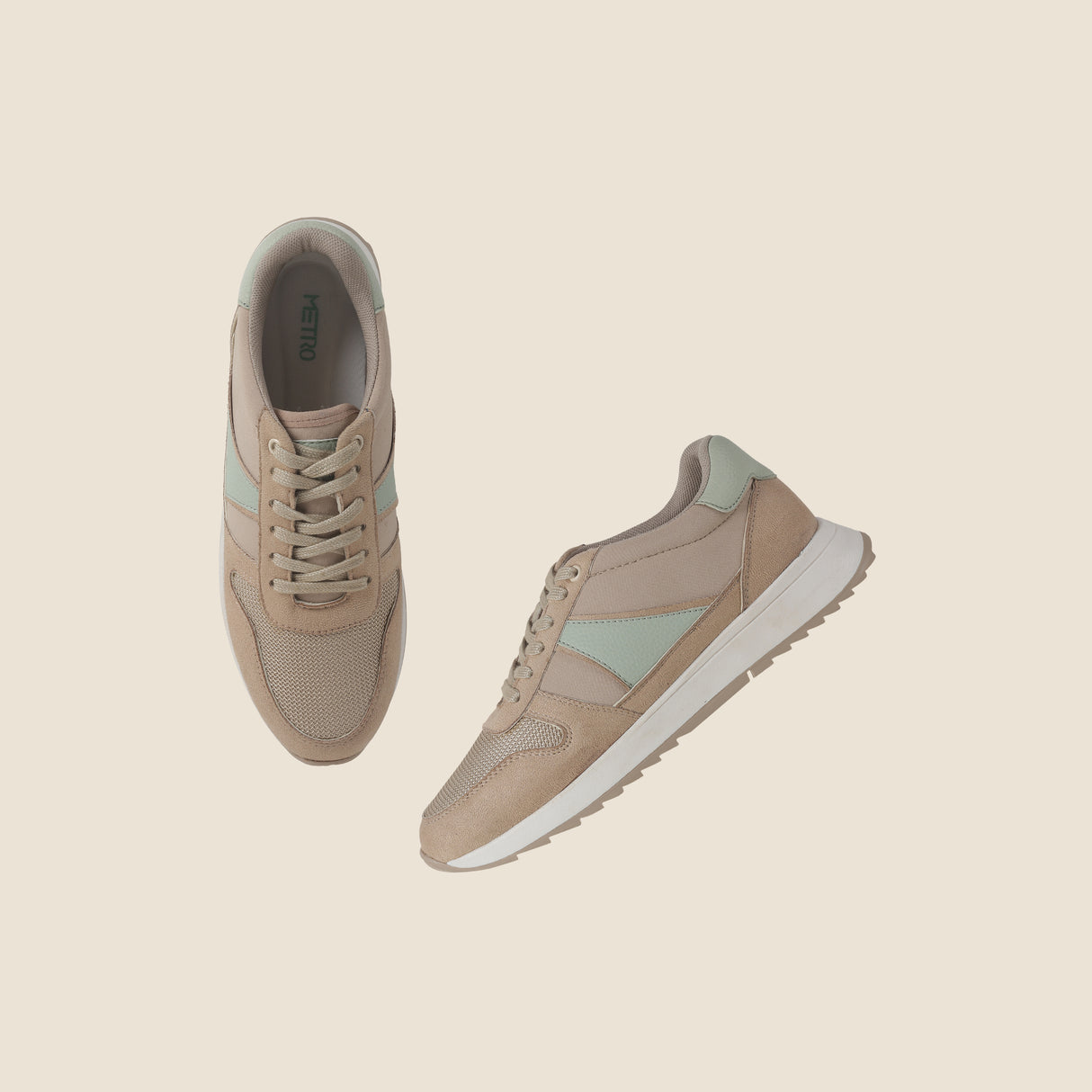 Metro Women Beige Sports Walking Shoes