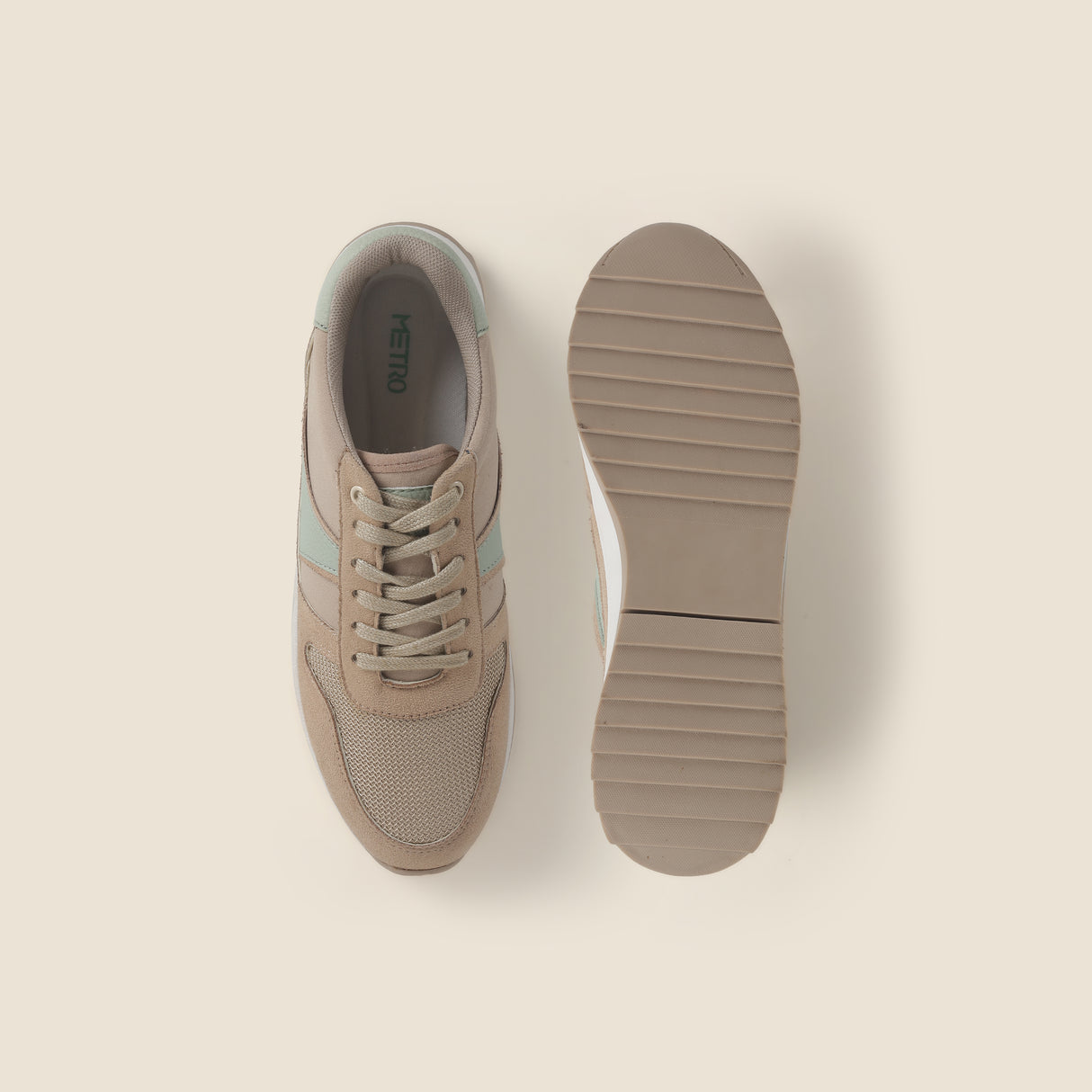 Metro Women Beige Sports Walking Shoes