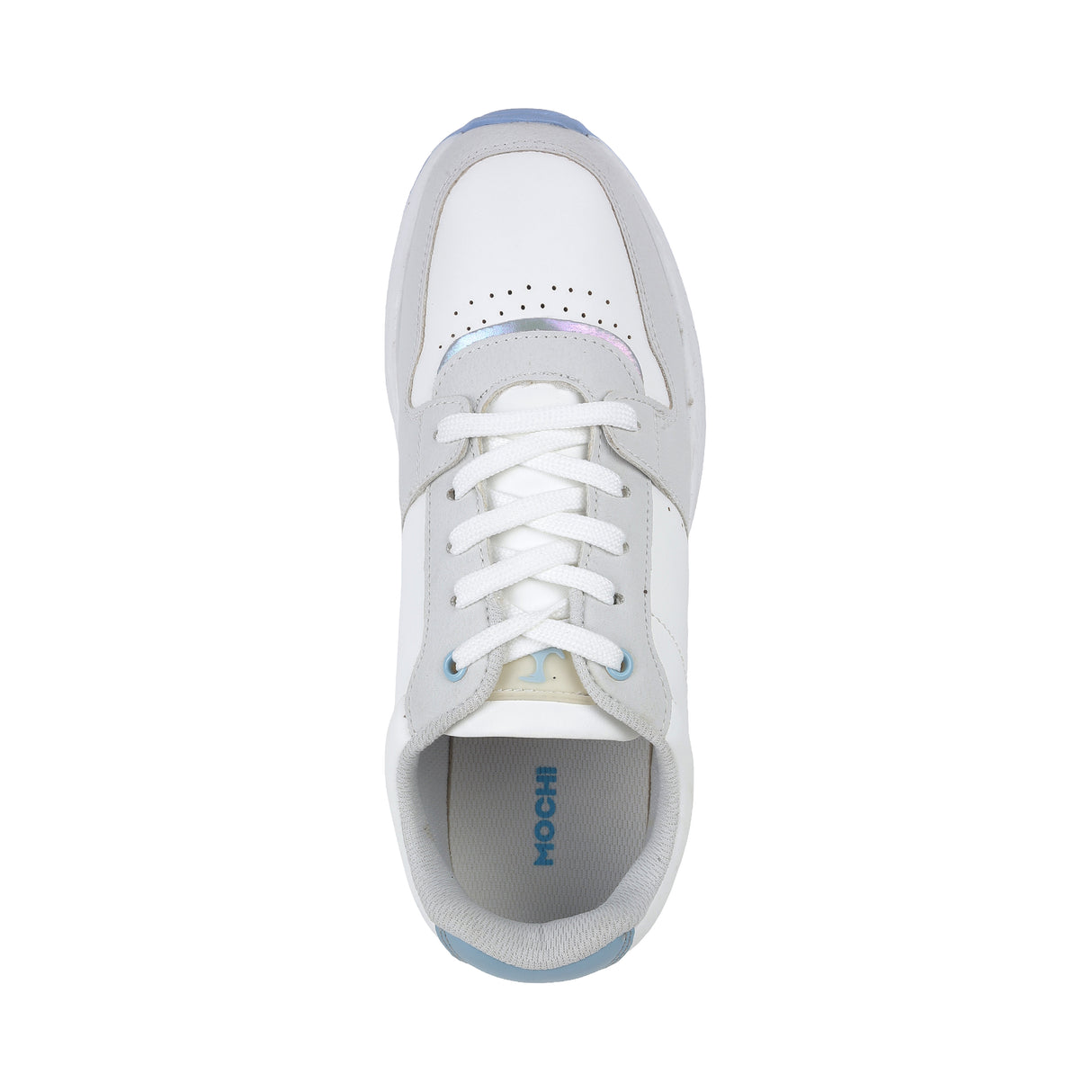 Mochi Women White Sports Walking Shoes