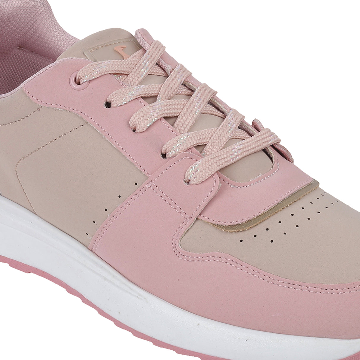 Mochi Women Beige Sports Walking Shoes