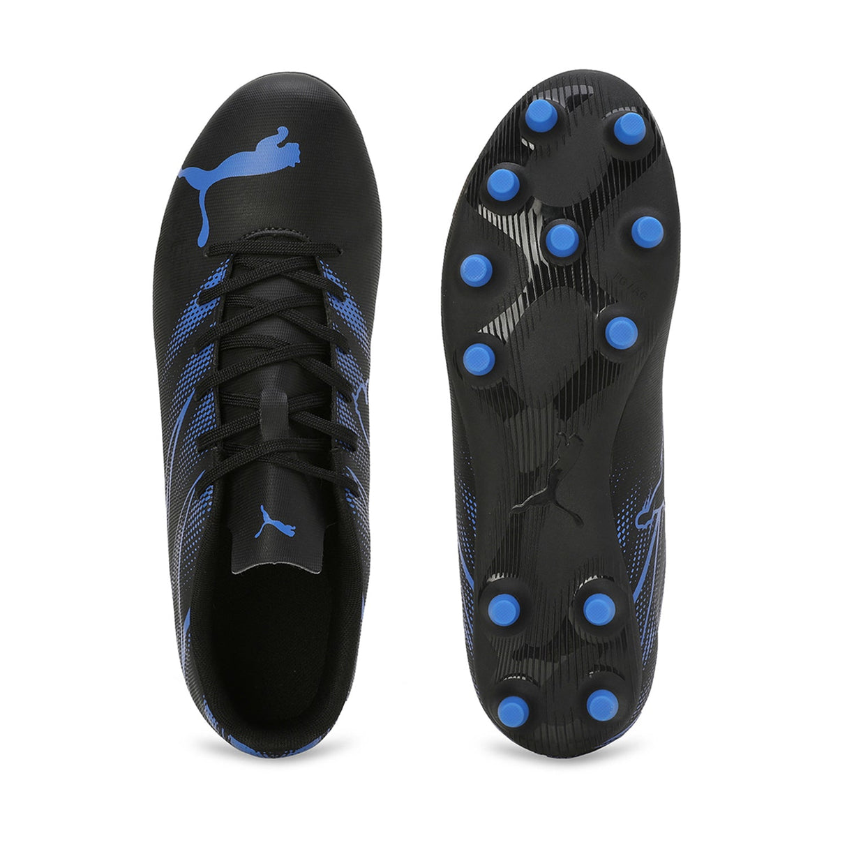 Puma Men Black-blue Sports-Football Shoes