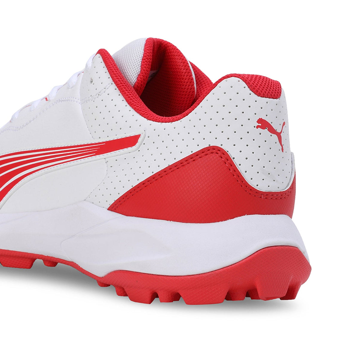 Puma Unisex White-red Sports-Cricket Shoes