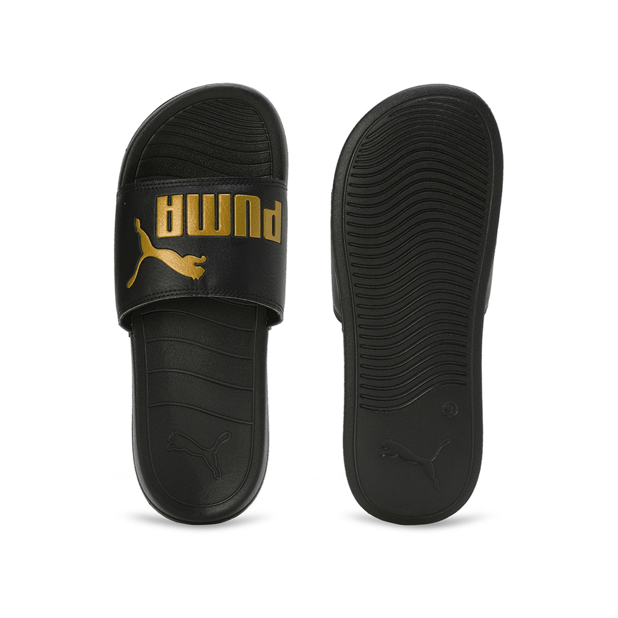 Puma Unisex Puma Black-Puma Team Gold Popcat 20 Slides