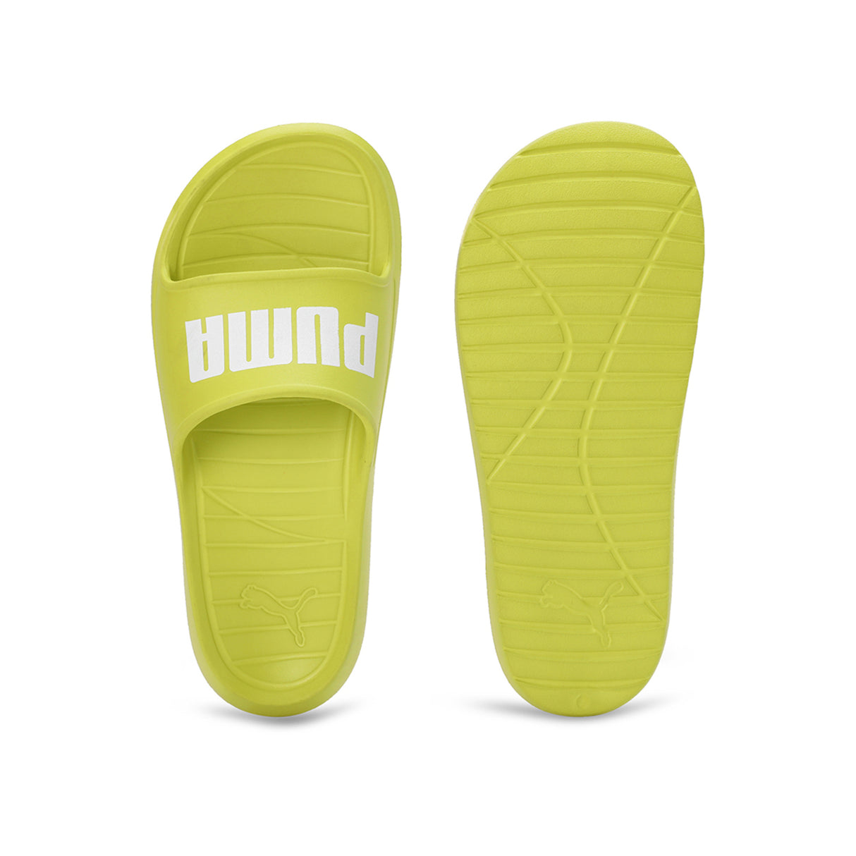 Puma Unisex Lime Sheen-Puma White Divecat V2 Lite Res Slides