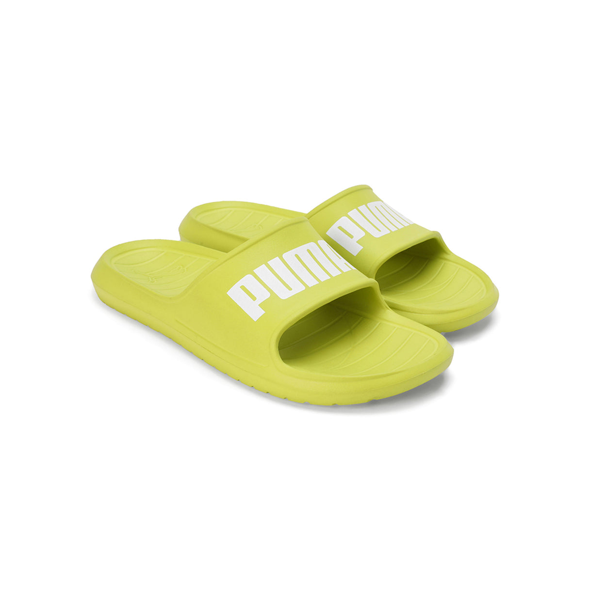 Puma Unisex Lime Sheen-Puma White Divecat V2 Lite Res Slides