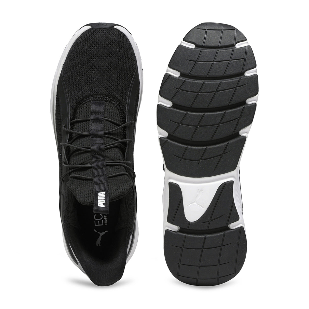 Puma Men White-black Softride Pro Dynamic Flex Sliptech Gray