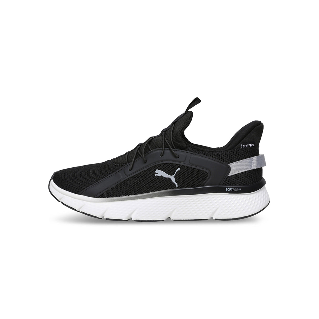 Puma Men Grey Fog-Puma Black-Puma White Softride Pro Dynamic Flex Slip-On Running Shoes