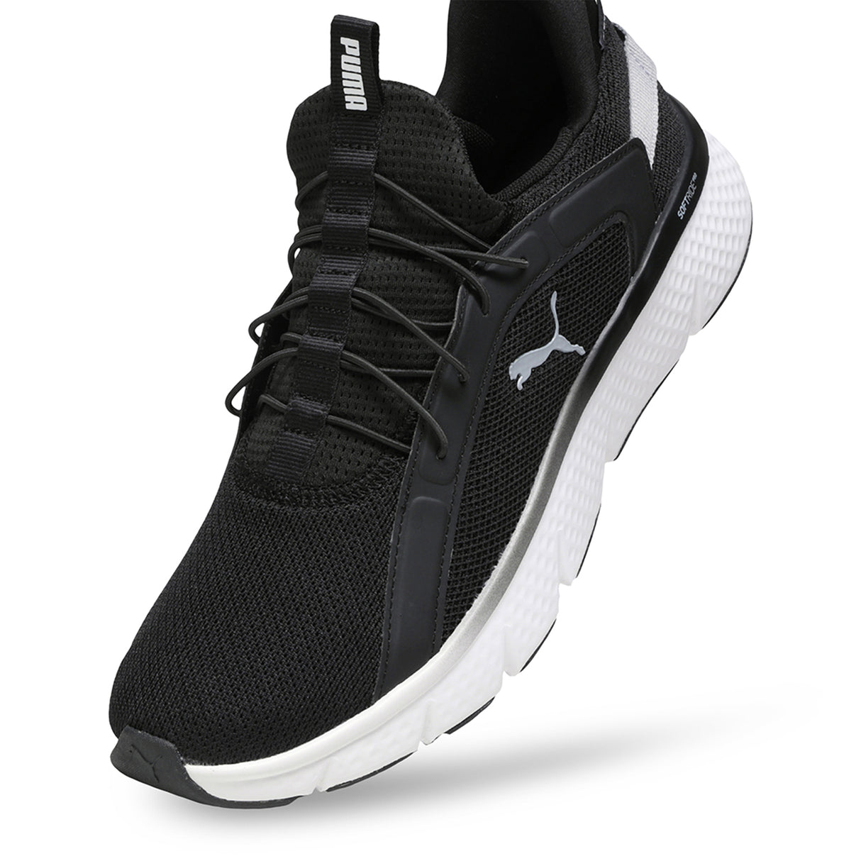 Puma Men Grey Fog-Puma Black-Puma White Softride Pro Dynamic Flex Slip-On Running Shoes