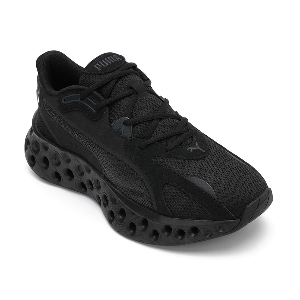 Puma Men Black Softride Frequence Puma Black-Flat Dark