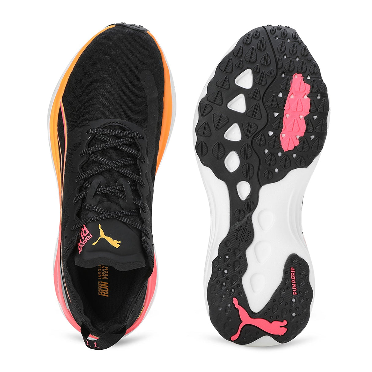 Puma Men Black-yellow Sports-Running Shoes