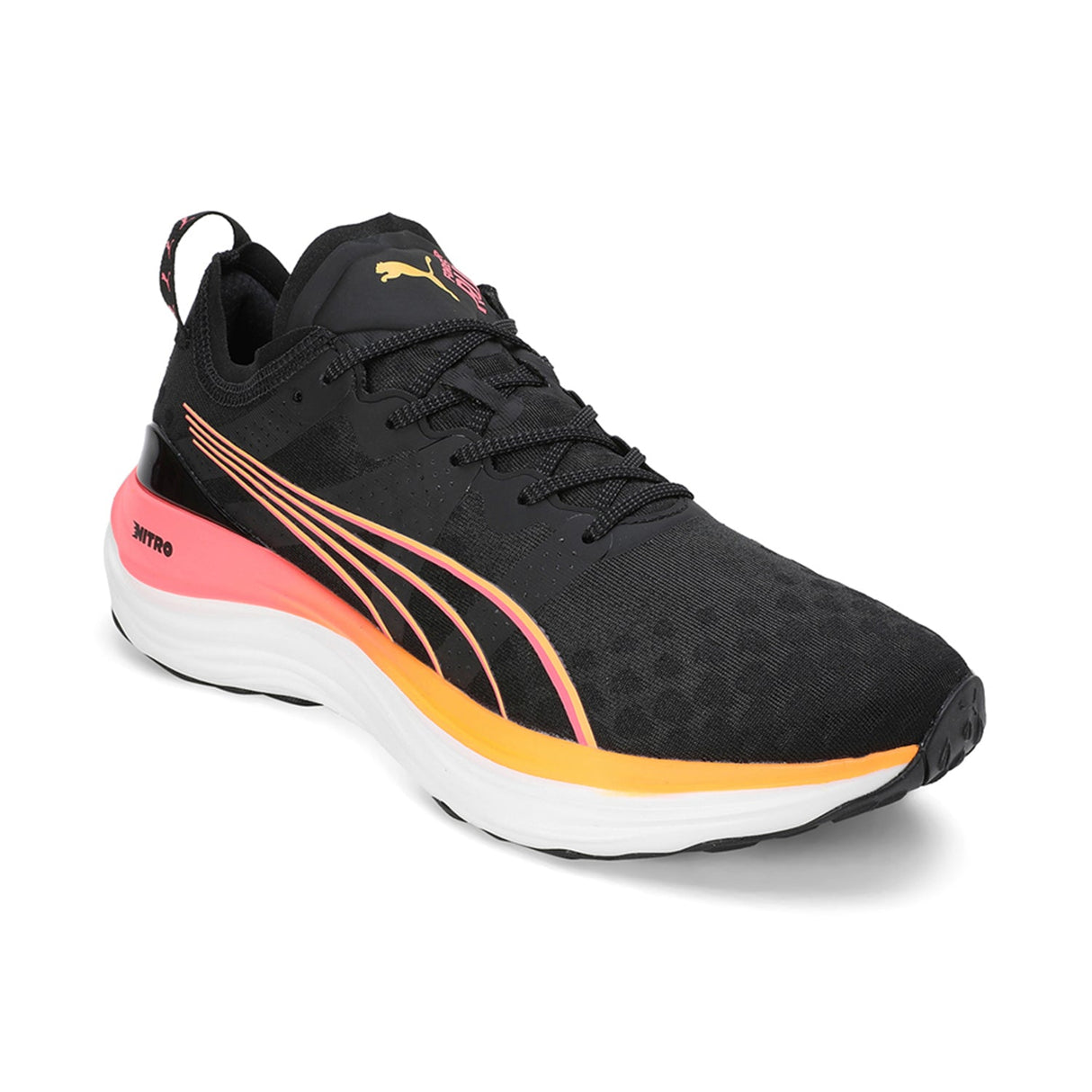 Puma Men Black-yellow Sports-Running Shoes