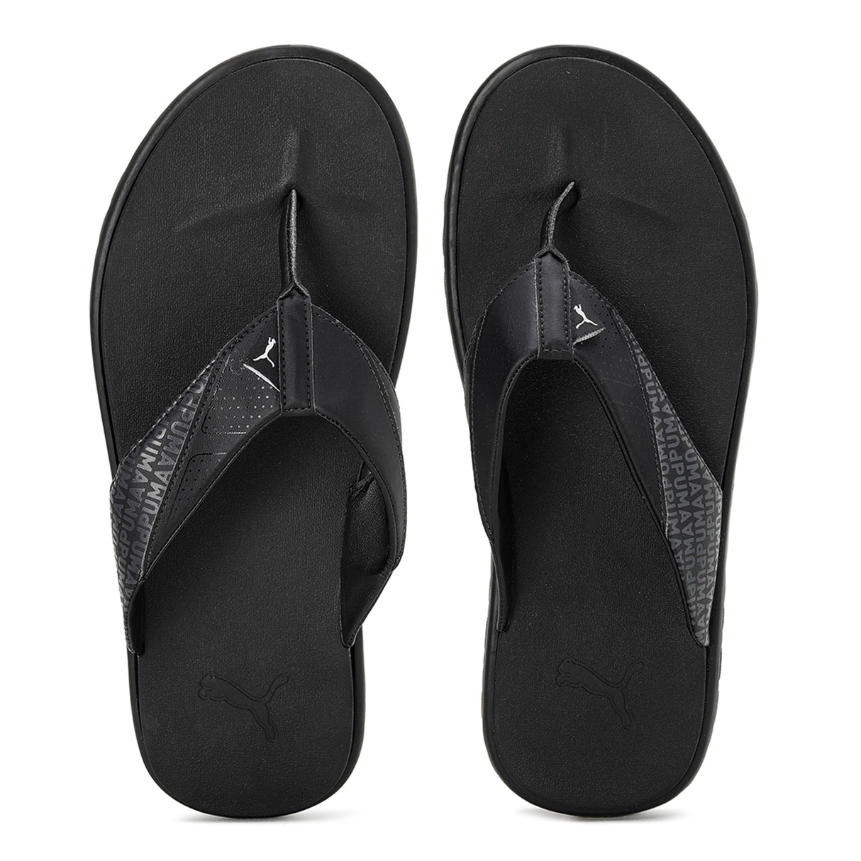 Puma Unisex Puma Black-Puma White-Dark Shadow Galaxy Comfort V4 Flip-Flops