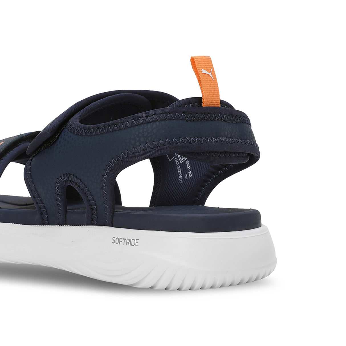 Puma Men Club Navy-Clementine-Puma White Softride Seave Proplex Hook And Loop Sandals