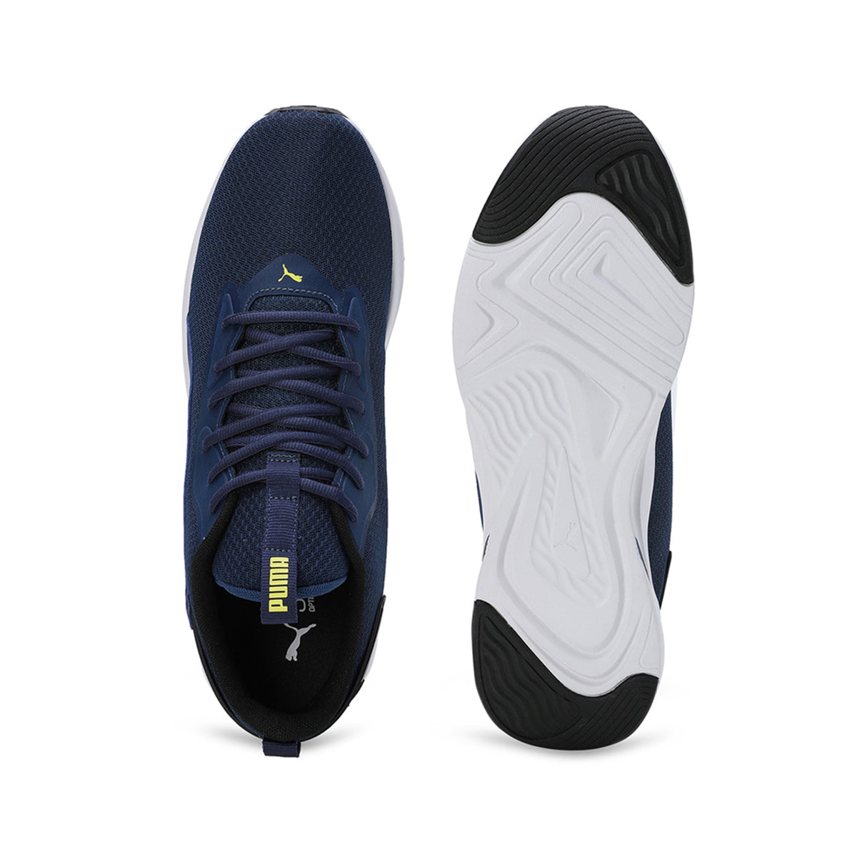 Puma Men Persian Blue-Puma Black-Lemon Meringue Softride Rift Runlyn Running Shoes