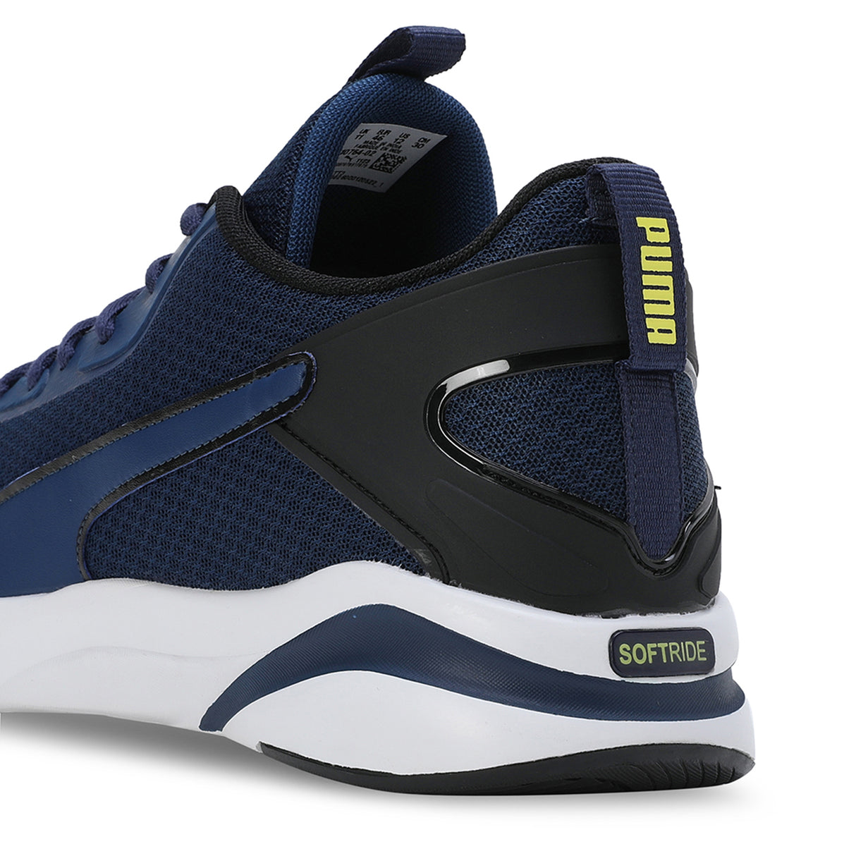 Puma Men Persian Blue-Puma Black-Lemon Meringue Softride Rift Runlyn Running Shoes