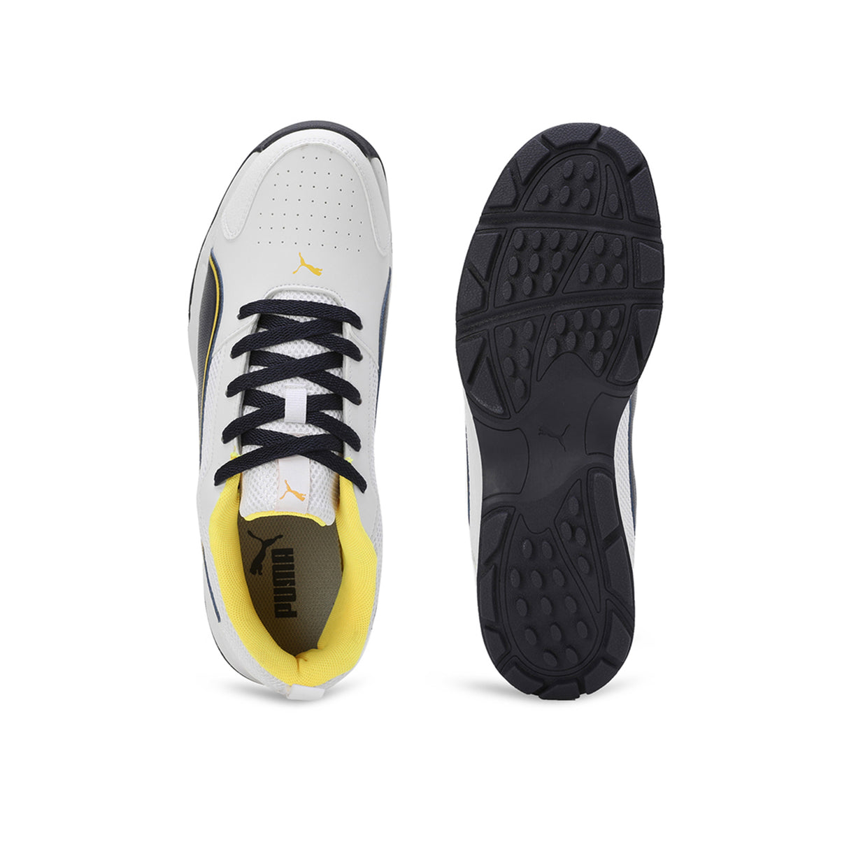 Puma Mens Cricket Highrun White Cricket Shoes