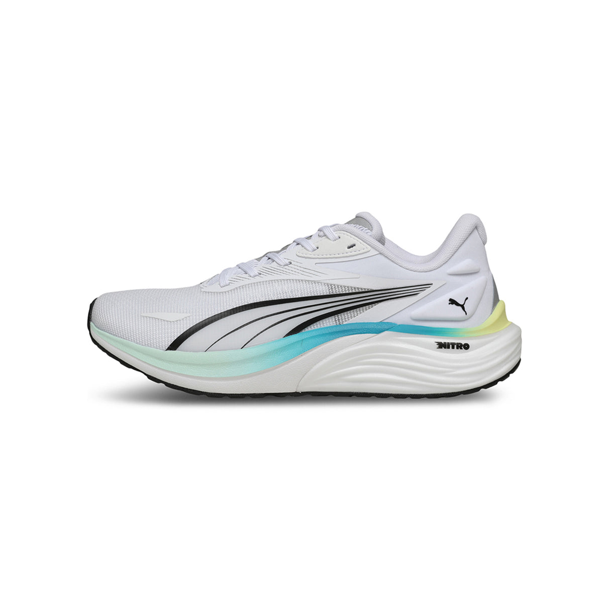Puma Men Puma White-Mint Melt-Speed Blue Electrify Nitro™ 4 Running Shoes
