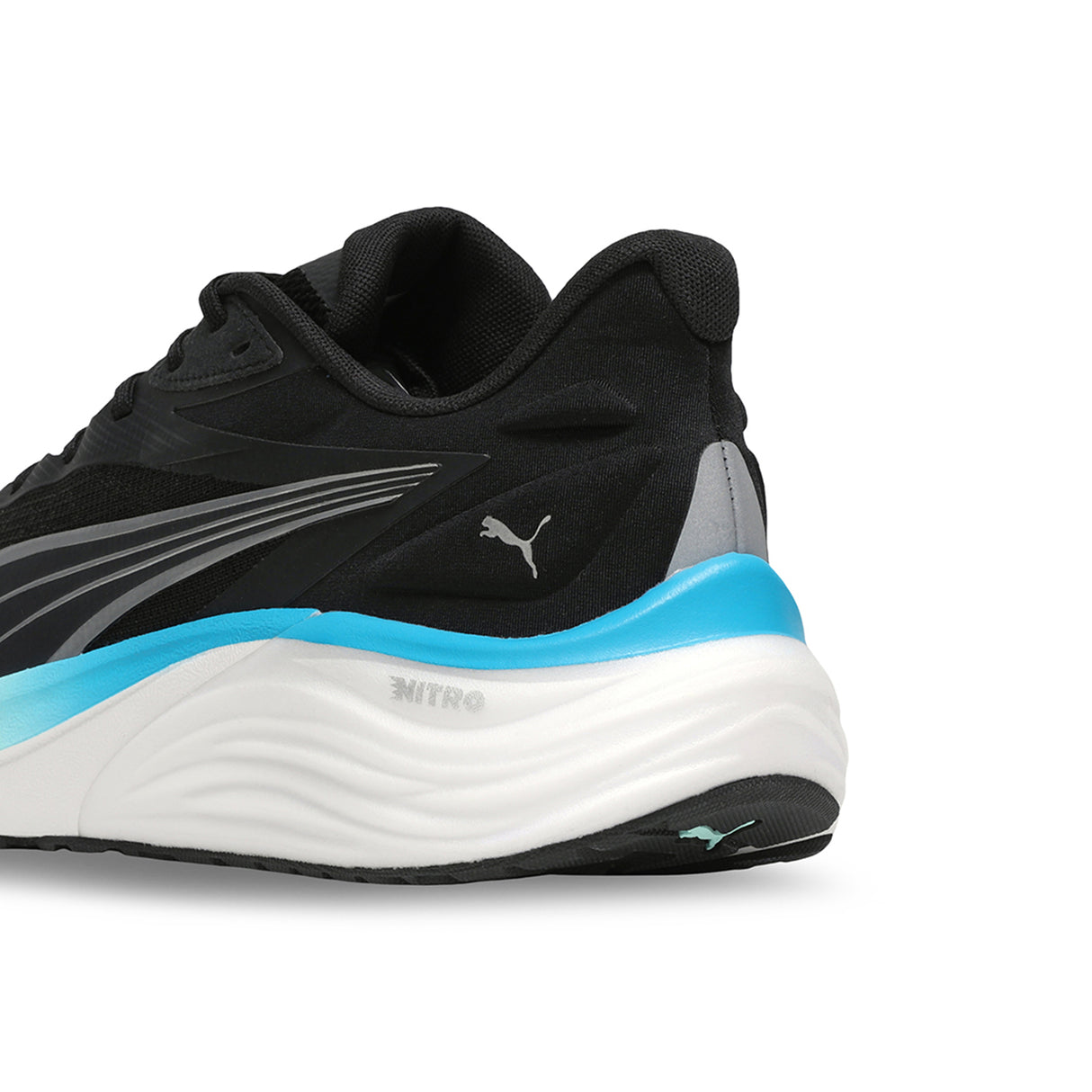 Puma Men Puma Black-Mint Melt-Speed Blue Electrify Nitro™ 4 Running Shoes