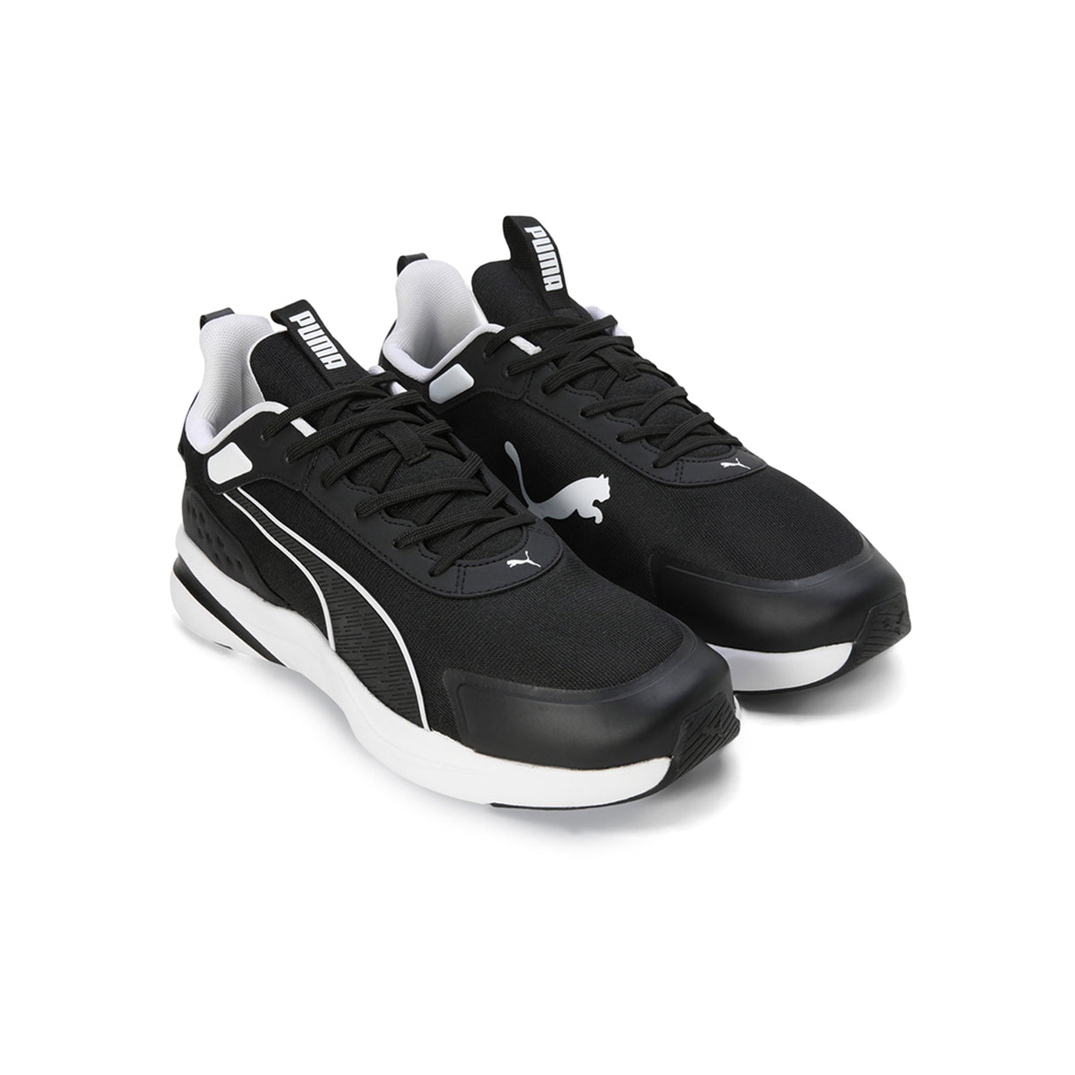 Puma Men Puma Black-Puma White Softride Rift Running Shoes