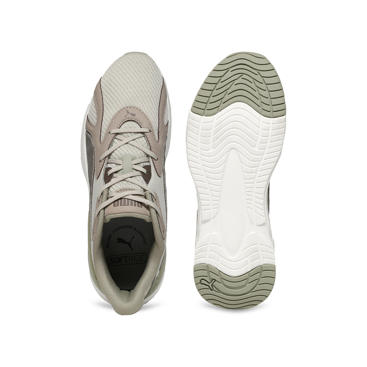 Puma Unisex Desert Dust-Flat Bronze-Lux Army Softride Swiftslip Lightweight Running Shoes