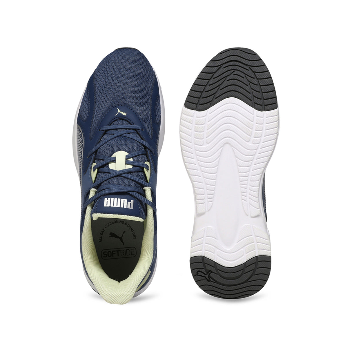 Puma Unisex Dark Indigo-Persian Blue-Gold Moon Softride Swiftslip Lightweight Running Shoes