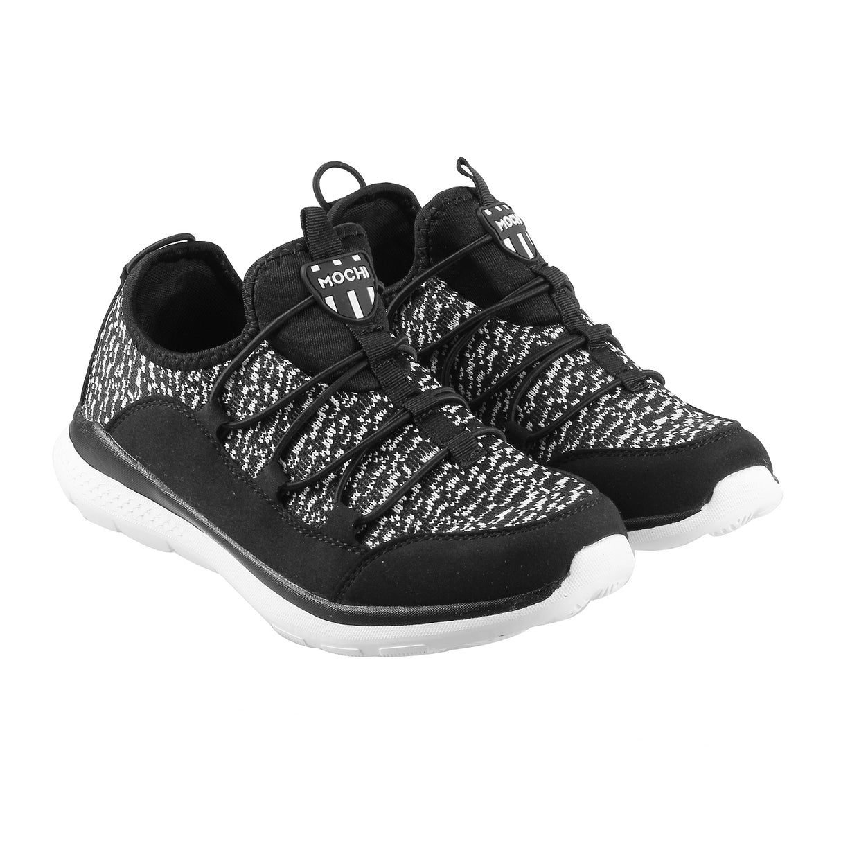 Mochi Women Black Sports Walking Shoes