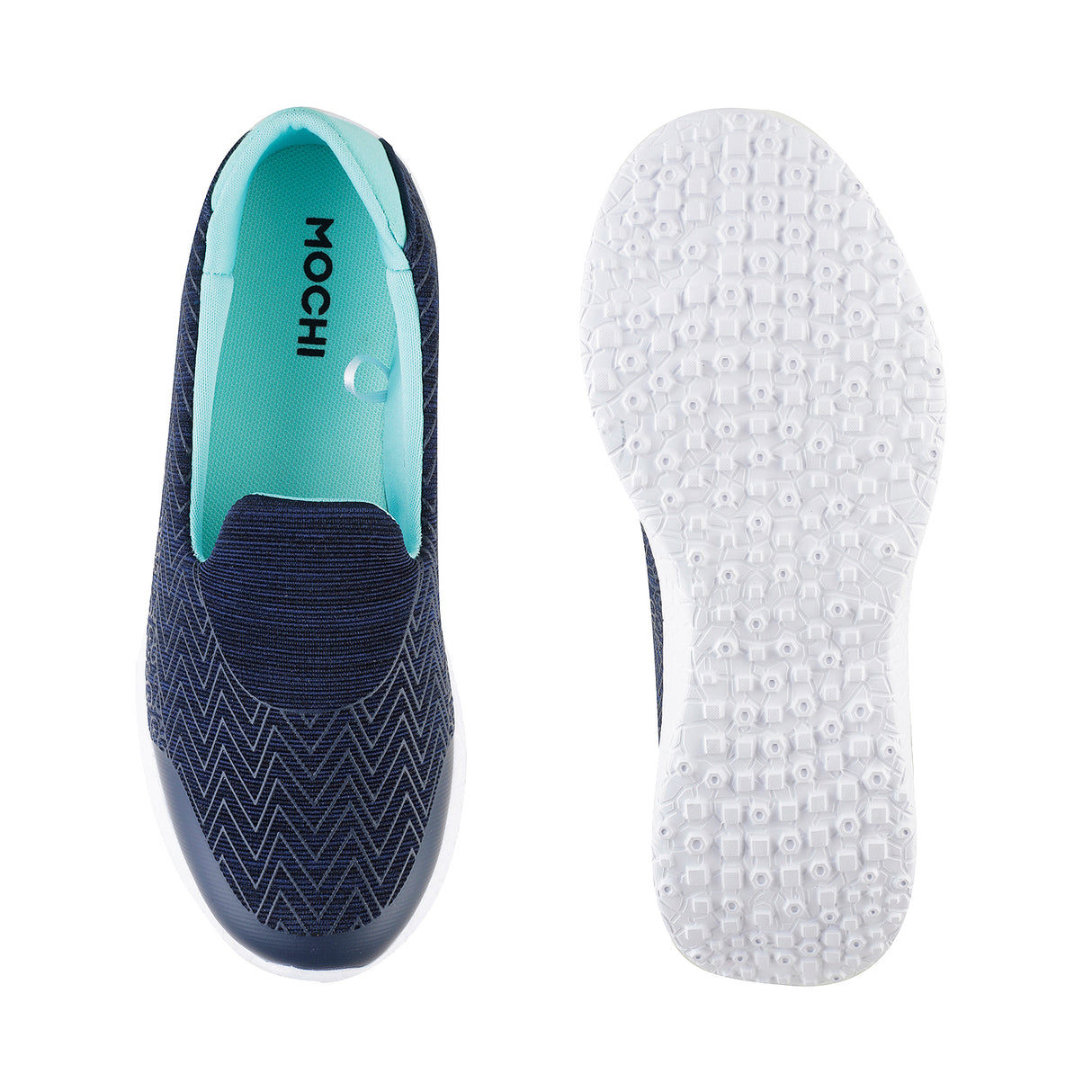 Mochi Women Blue-navy Sports Walking Shoes