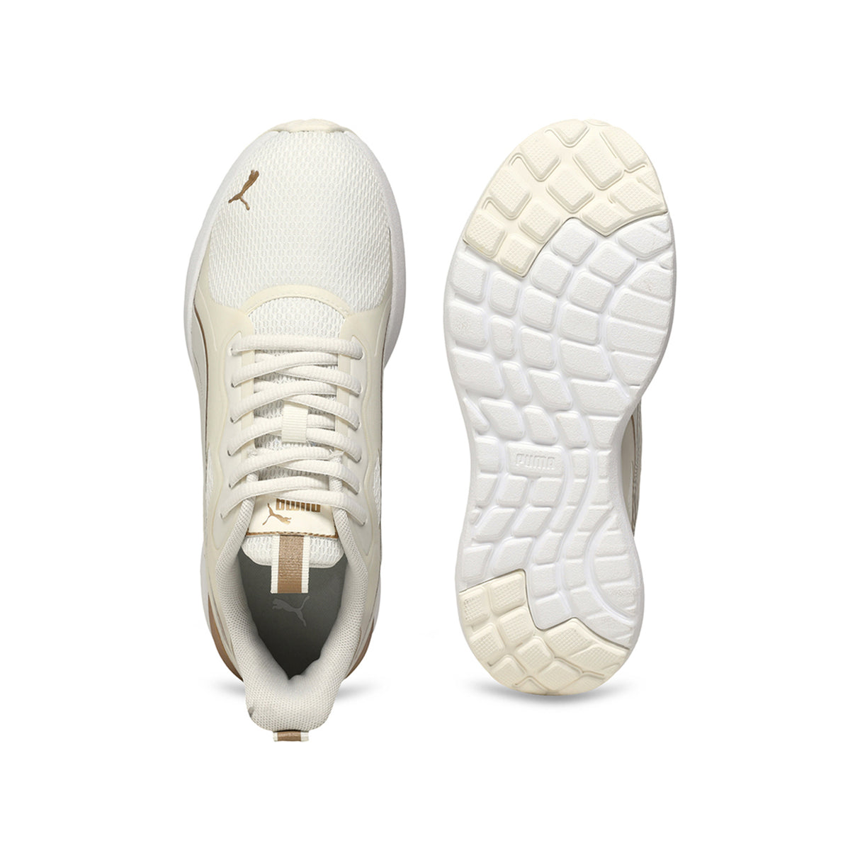 Puma Women Vapor Gray-Puma Gold-Warm White Softride Cosmic St Sliptech™ Women’S Day/Night Sneakers