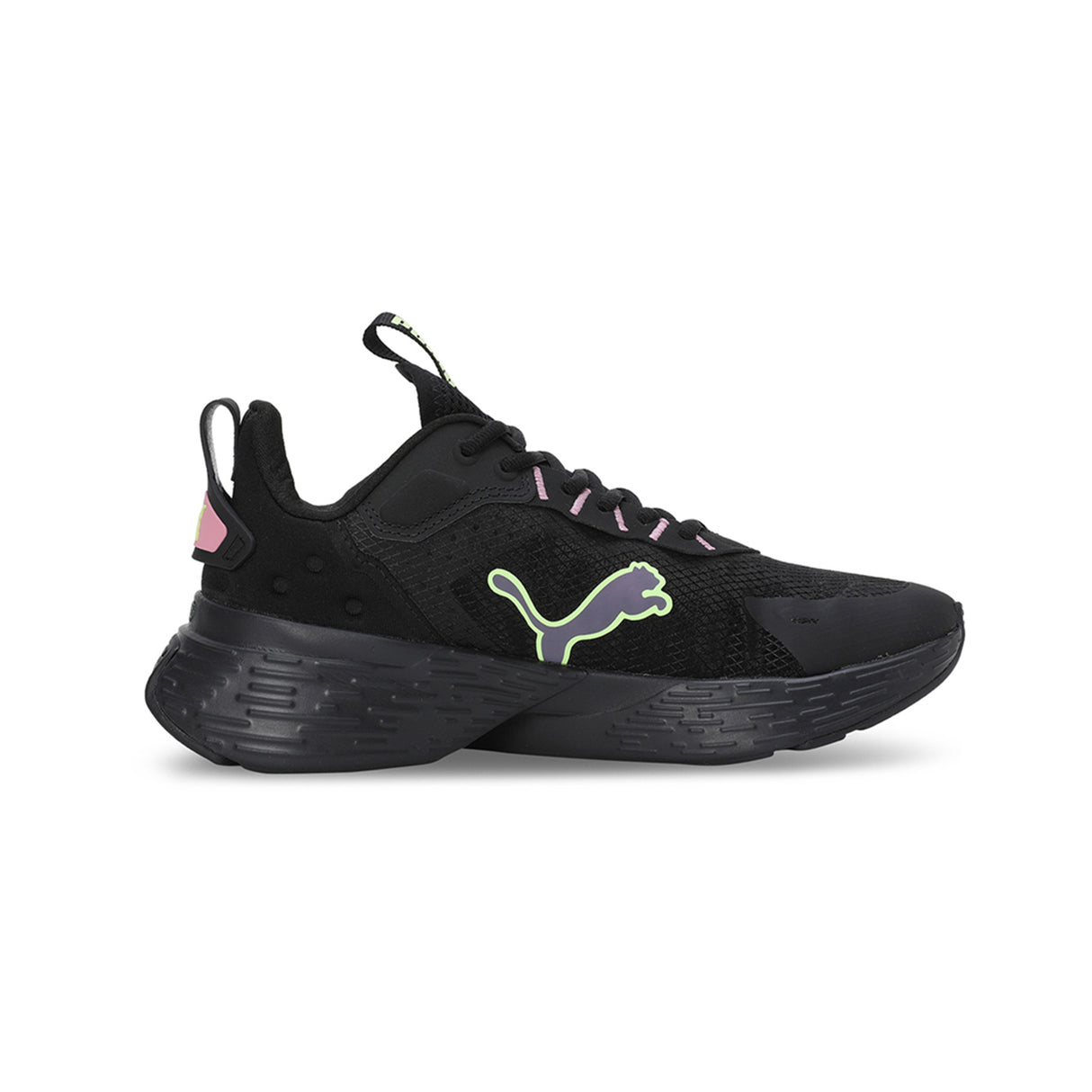 Puma Women Puma Black-Mauved Out-Fizzy Apple Softride Sway Running Shoes