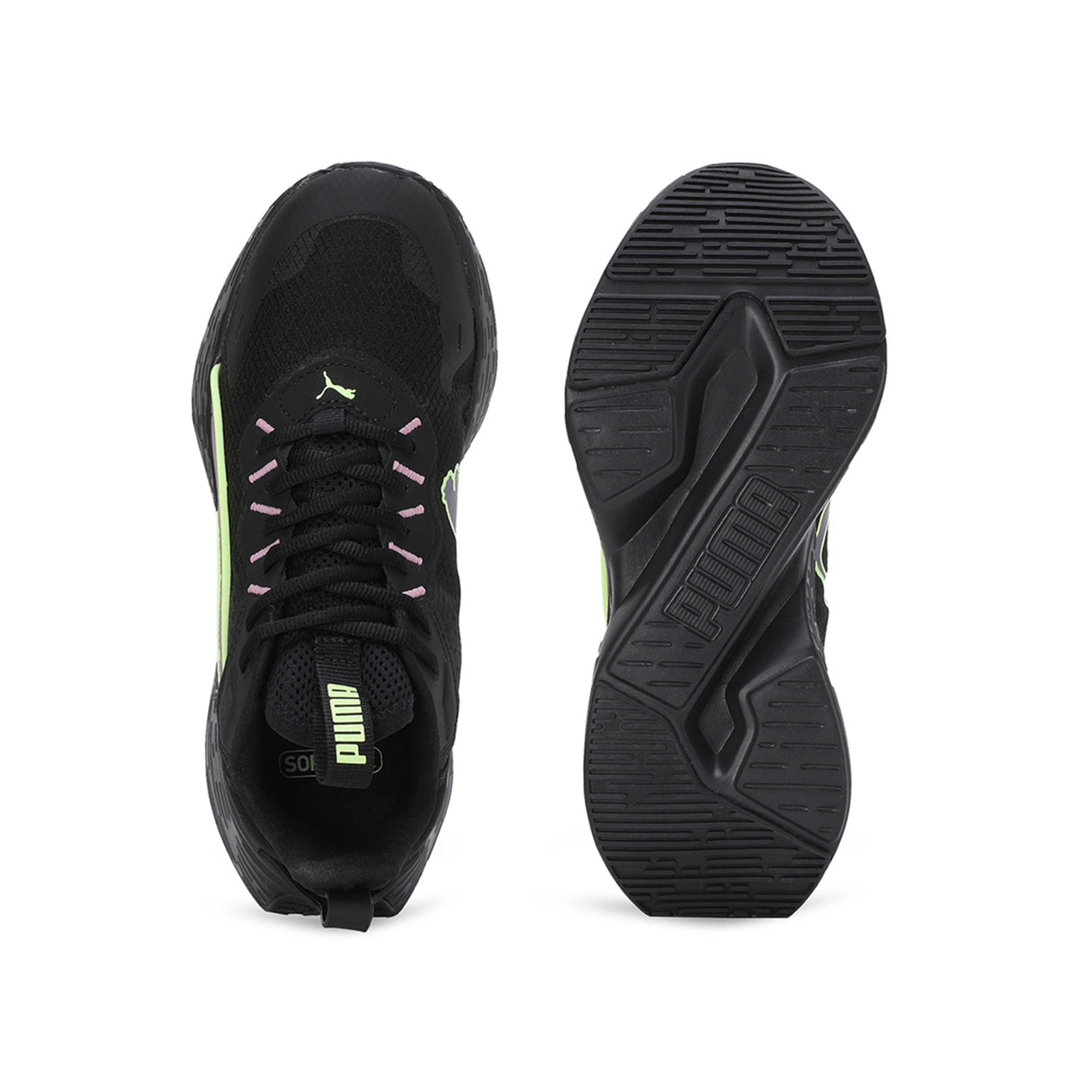Puma Women Puma Black-Mauved Out-Fizzy Apple Softride Sway Running Shoes