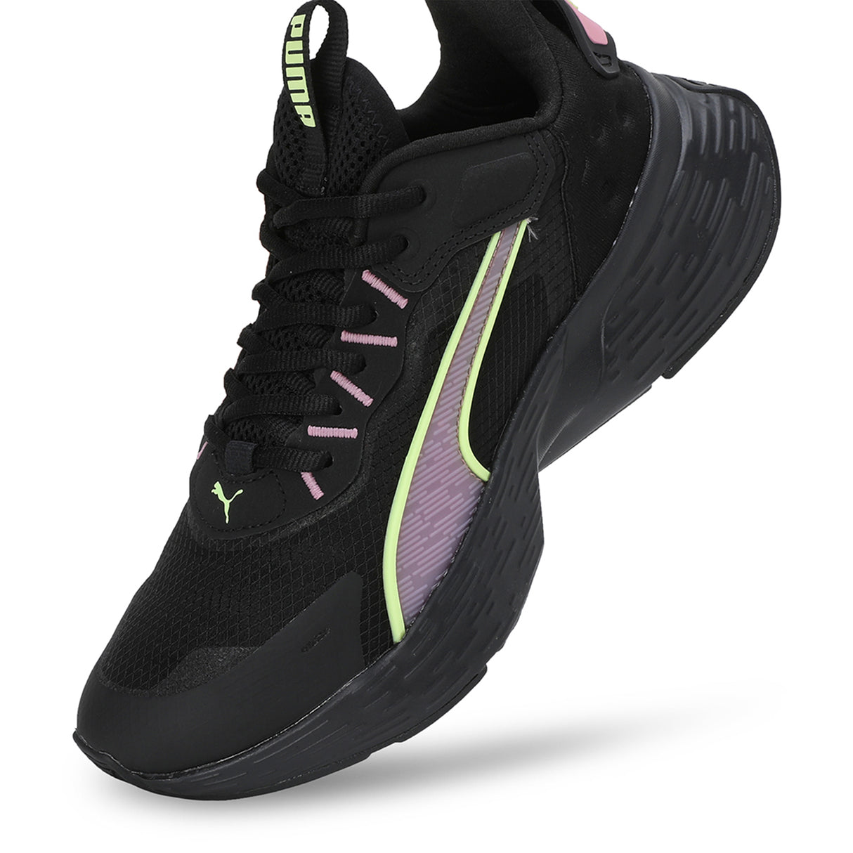 Puma Women Puma Black-Mauved Out-Fizzy Apple Softride Sway Running Shoes