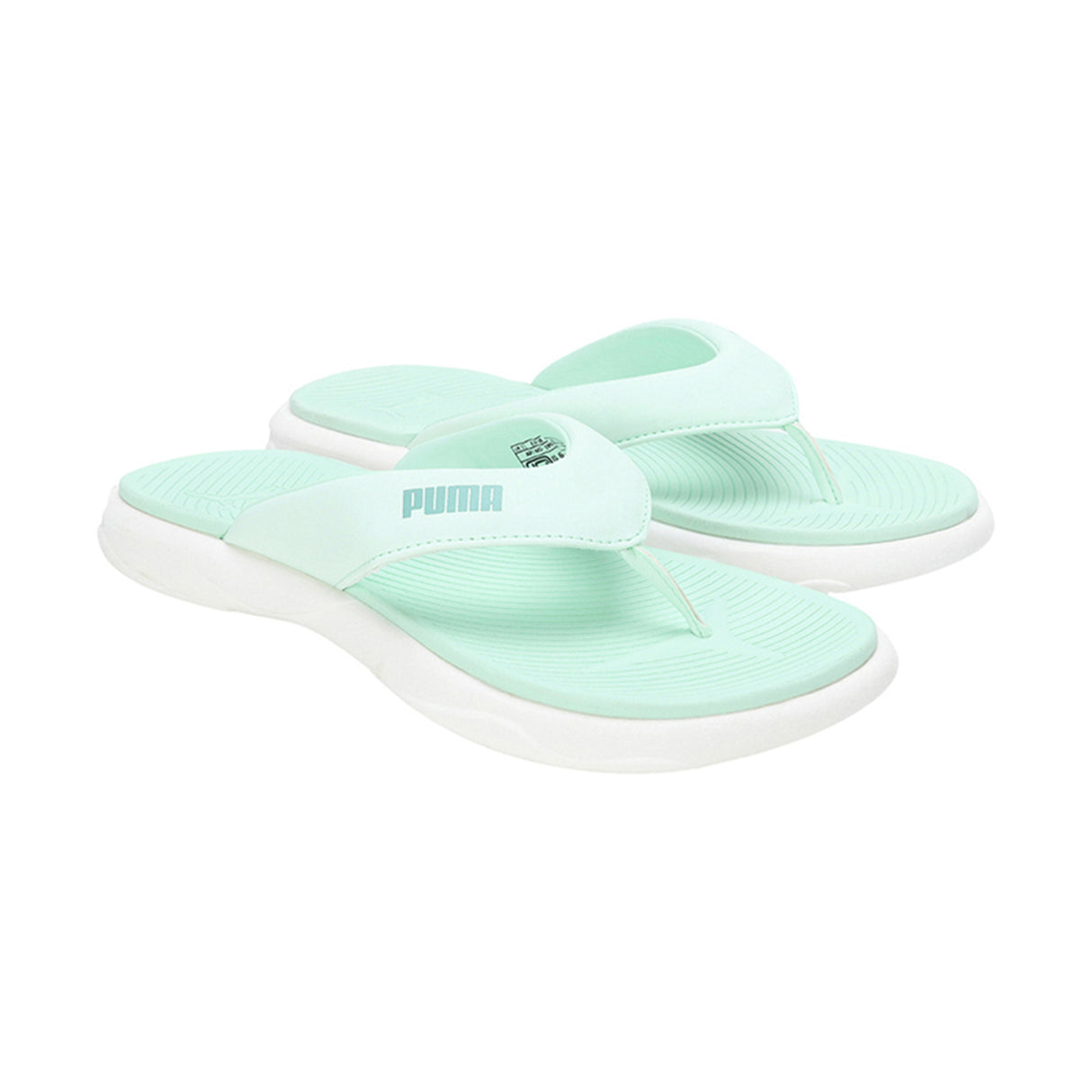 Puma Women Warm White-Minty Burst Royalcat Softride Lumina Flip-Flops