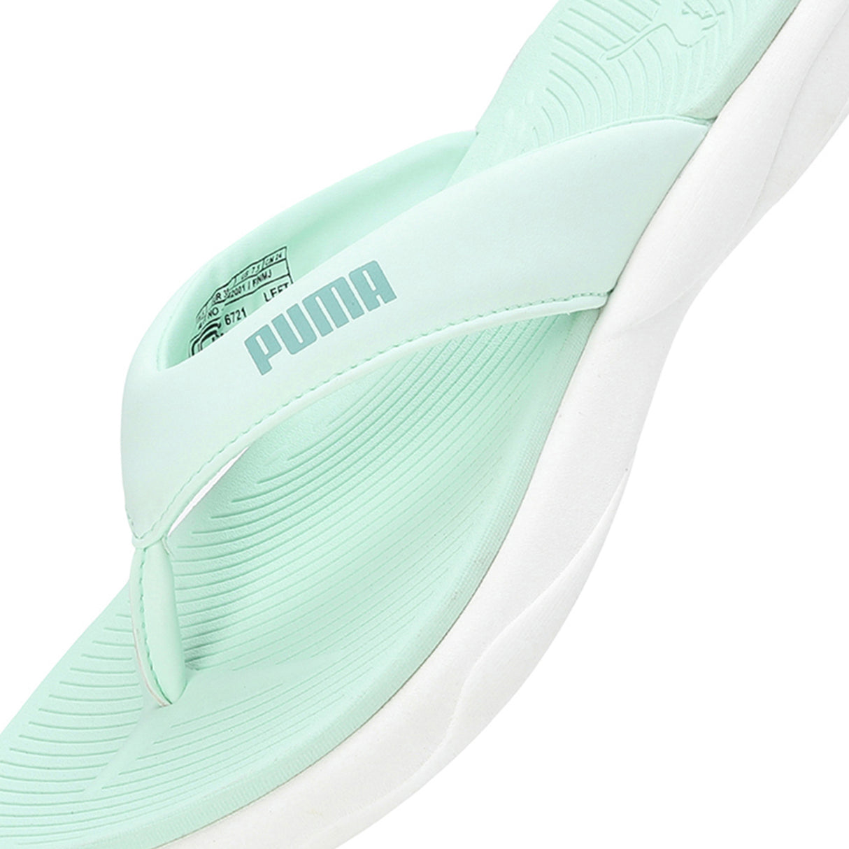 Puma Women Warm White-Minty Burst Royalcat Softride Lumina Flip-Flops