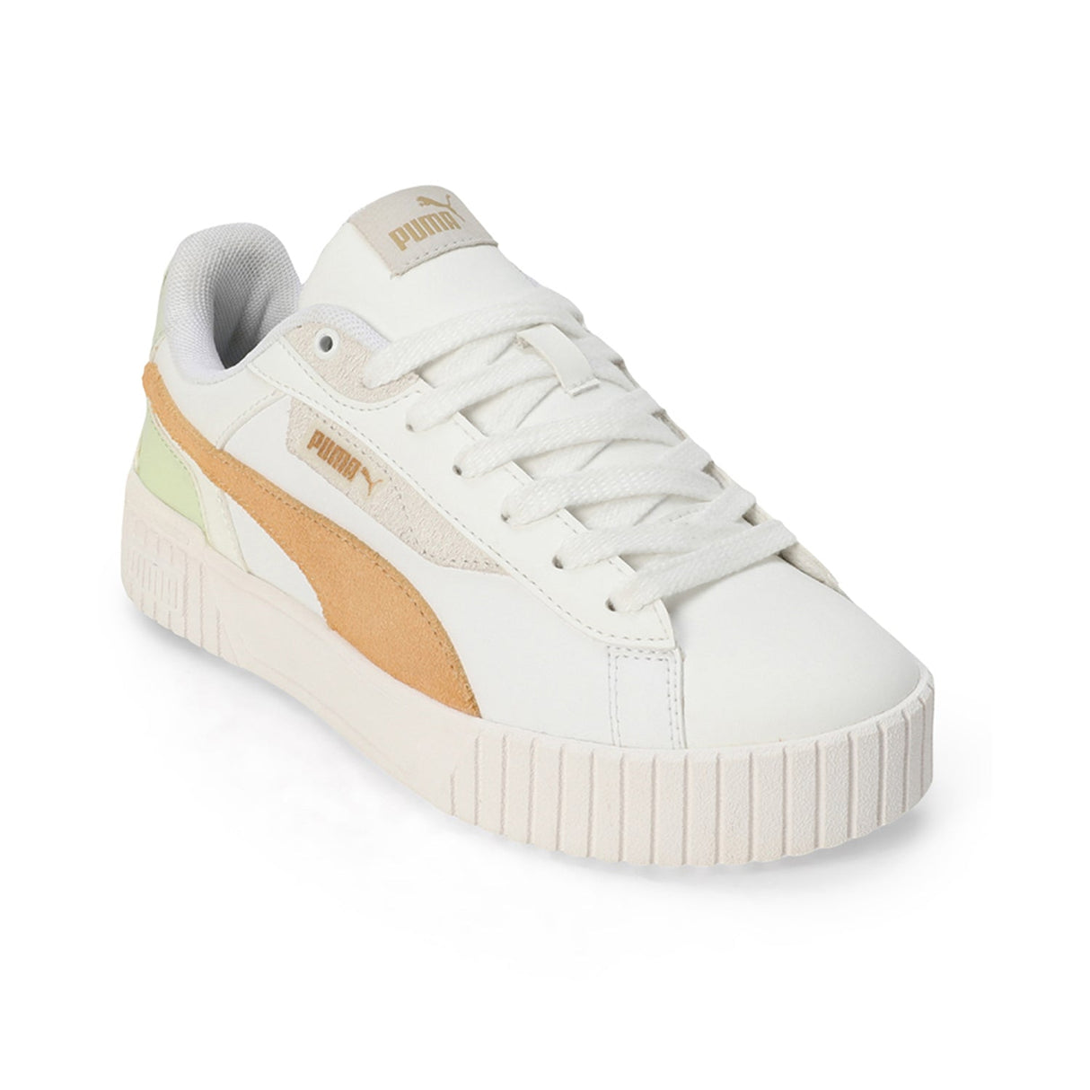 Puma Women White-pink Casual-Sneakers